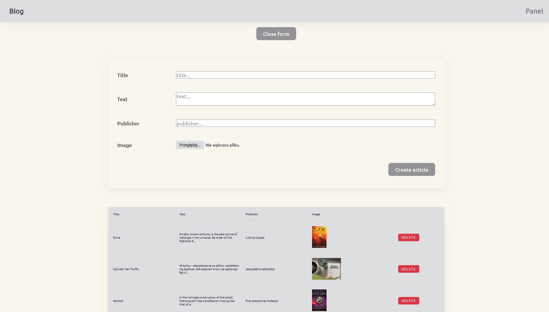 hobby landing page about karkonosze mountains