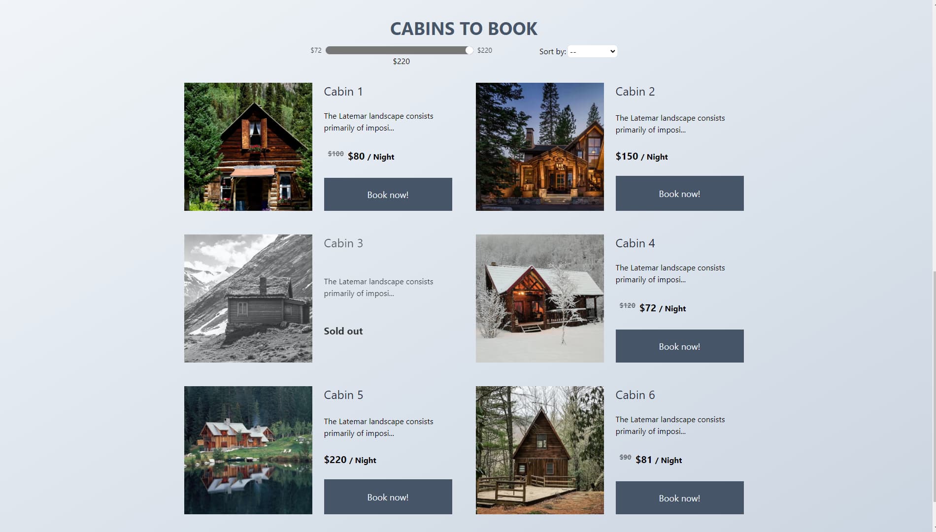hobby project booking